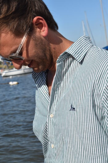Camisa Full Seasons, VERDE A RAYAS