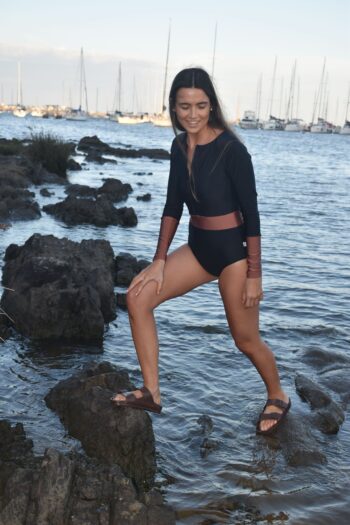 Traje de Baño ACHU, Negro y Cobre